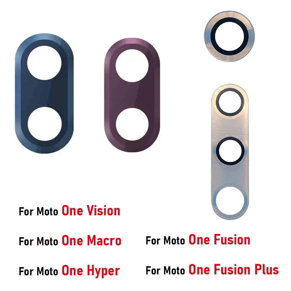 NEW Rear Back Camera Glass Lens Cover With Ahesive Sticker For Moto One Zoom Fusion Plus Hyper Vision Action Macro