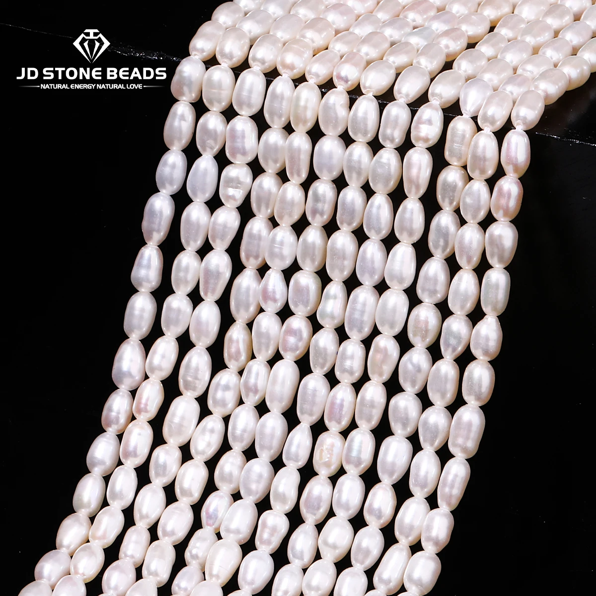 

Natural Freshwater Pearl Beads High Quality Rice Shape Punch Loose Beads for Jewelry Making DIY Necklace Bracelet Accessories