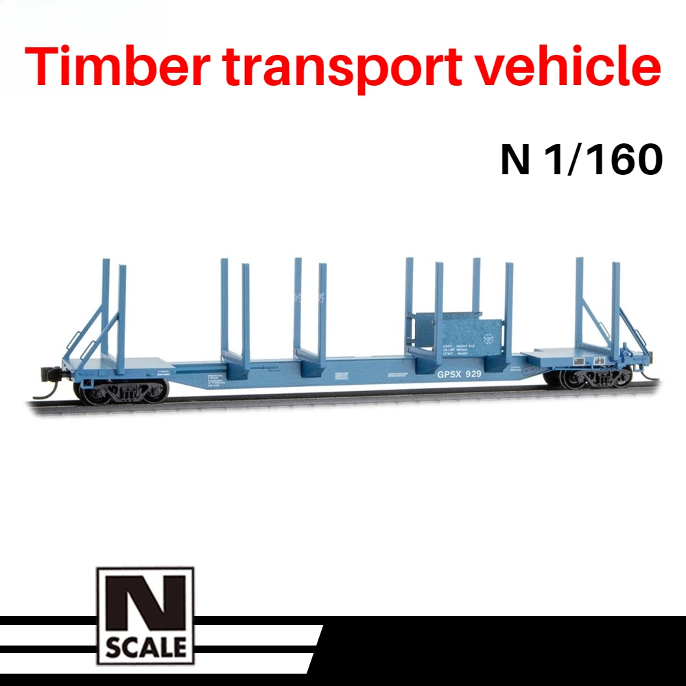 

N-type 1/160 Model Train Carriage, Timber Transport Wagon Freight Car Train Model, 929/916 Sand Table Ornament Boy's Toy Gift