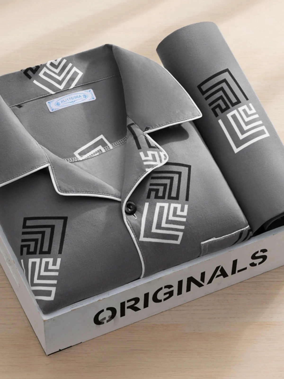 

Мужской комплект домашней одежды из чистого хлопка: тонкие свободные брюки и рубашка с длинным рукавом для весны, осени и лета, большие размеры, повседневный комфорт