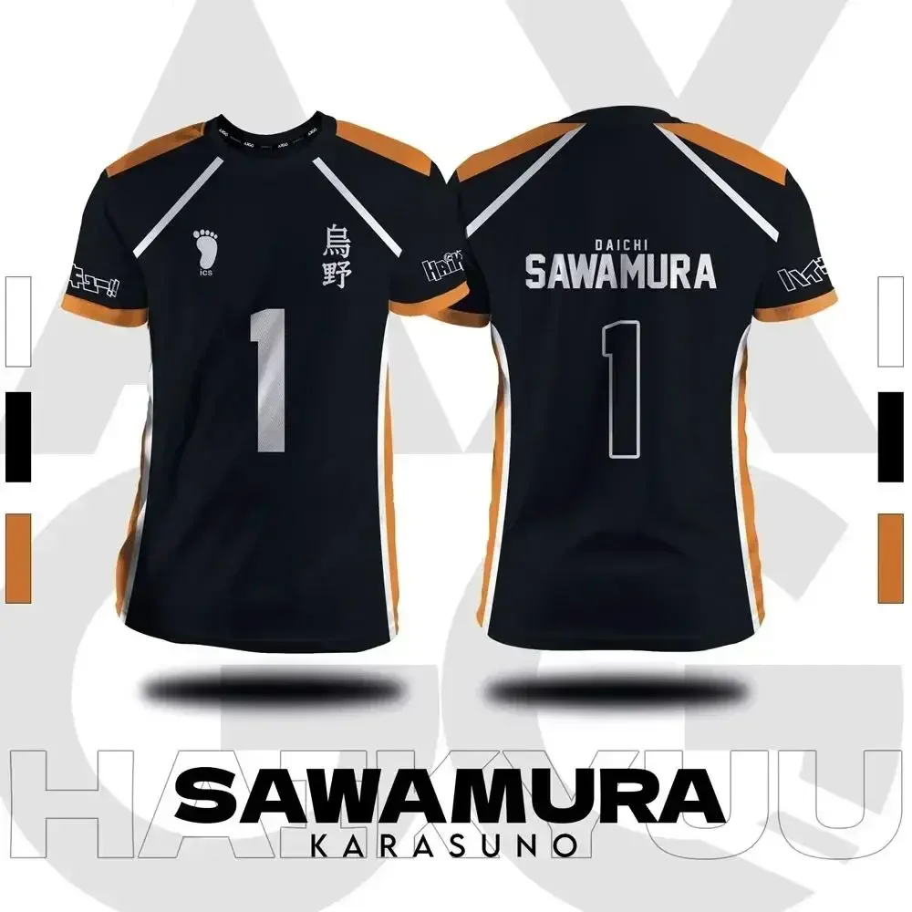 

Haikyuu! Fukurodani Hinata 3D Printed Cartoon Role Playing Men's Sports Shirt Short Sleeve Children's T-shirt New Summer Tops