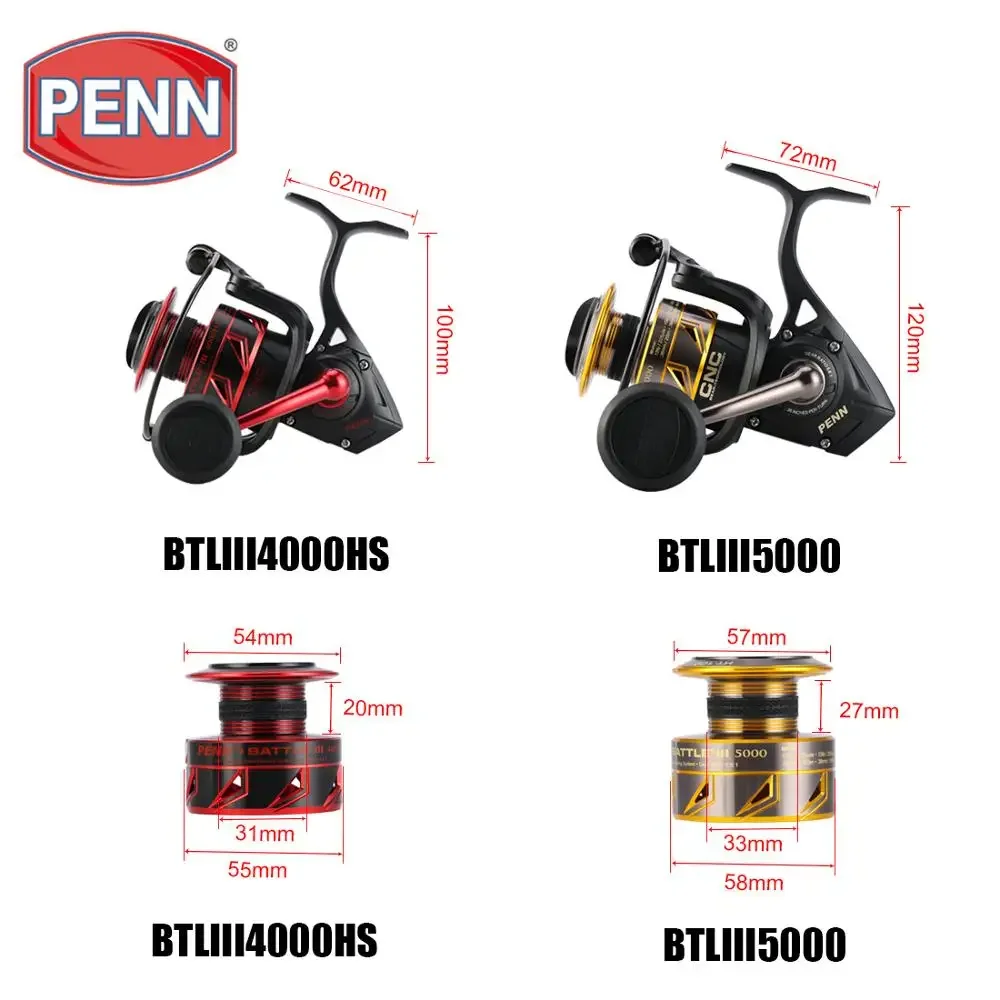 

NEW PENN BATTLE III IV BTL 3 4 BTL DX 3000-10000 Sea Spinning Fishing Reels