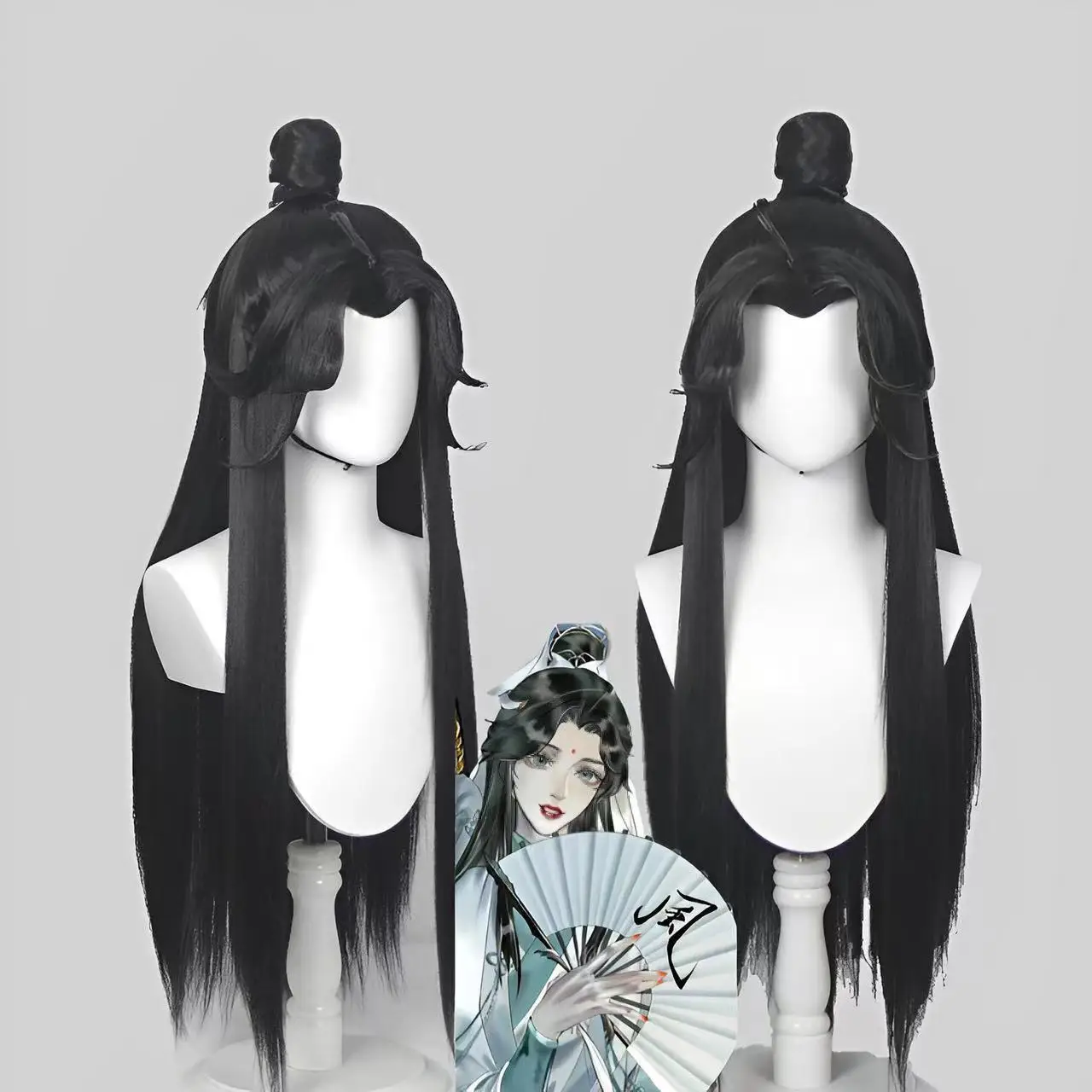 

Shi Qingxuan Wig Anime Heaven Official's Blessing Shi Qingxuan Manga Version Cosplay Wig Long Straight Black Hair for Halloween
