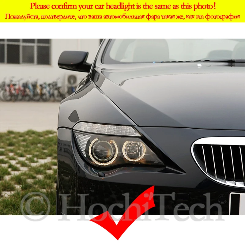 For BMW 6 SERIES E63 E64 630i 650i 645i 650Ci 645Ci M6 2004-2007 Demon Eye Hight Quality CCFL Angel Eyes Kit Warm White Ring view 2