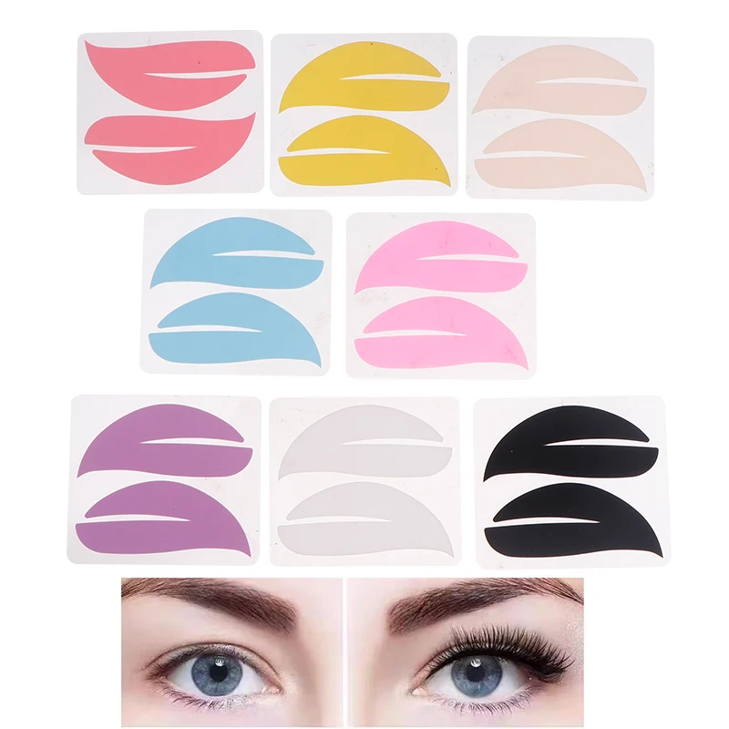 New Reusable 1Pair Eye Pads Silicone Stripe Lash Lift Eyelash Extension Hydrogel Patches Under Eye Gel Patch Makeup Tools