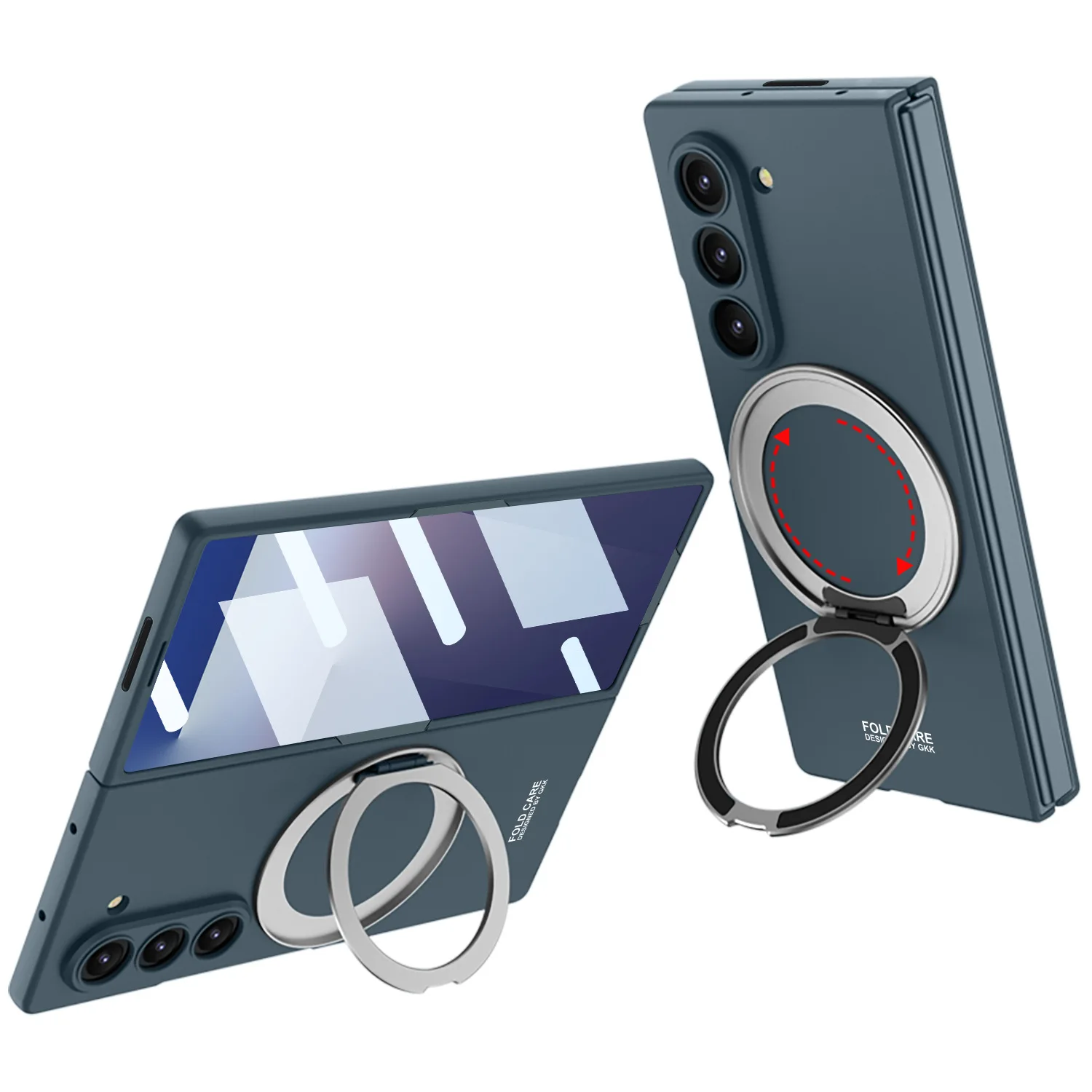 

Suitable for Samsung Z Fold7 mobile phone case tempered film folding screen rotating bracket hard shell