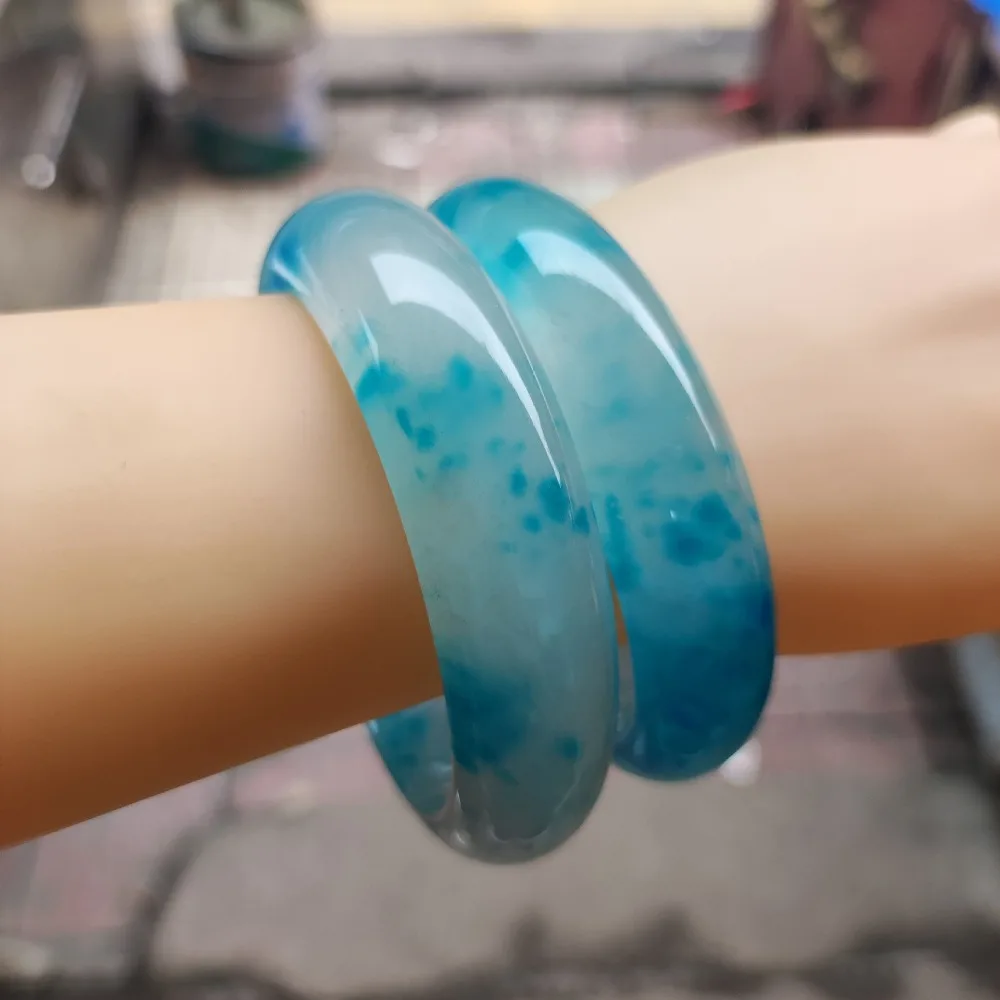 Ice type floating orchid bracelet quartz rock bracelet jade bangle high quality jade bracelet bangle bangles for women