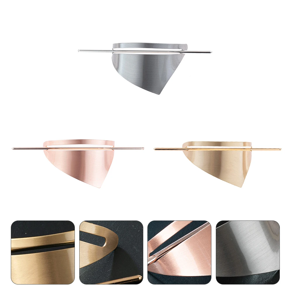 

3pcs Women Hairpin Geometric Triangle Hair Accessories Female Headwear Headdress Decorative Photo Prop Special Occasion Gift