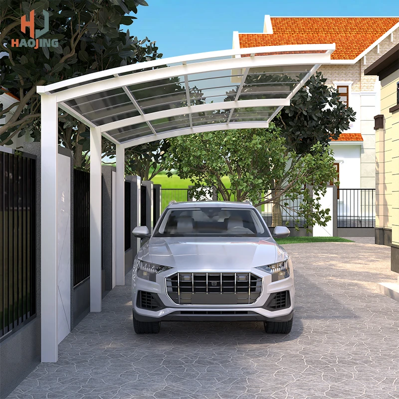 سيارة ألومنيوم خارجية للسيارة 3x6 شرفة أثاث خارجي مظلة معدنية تولدو سقيفة من البولي كربونات جناح رمادي مرآب مواقف السيارات #4