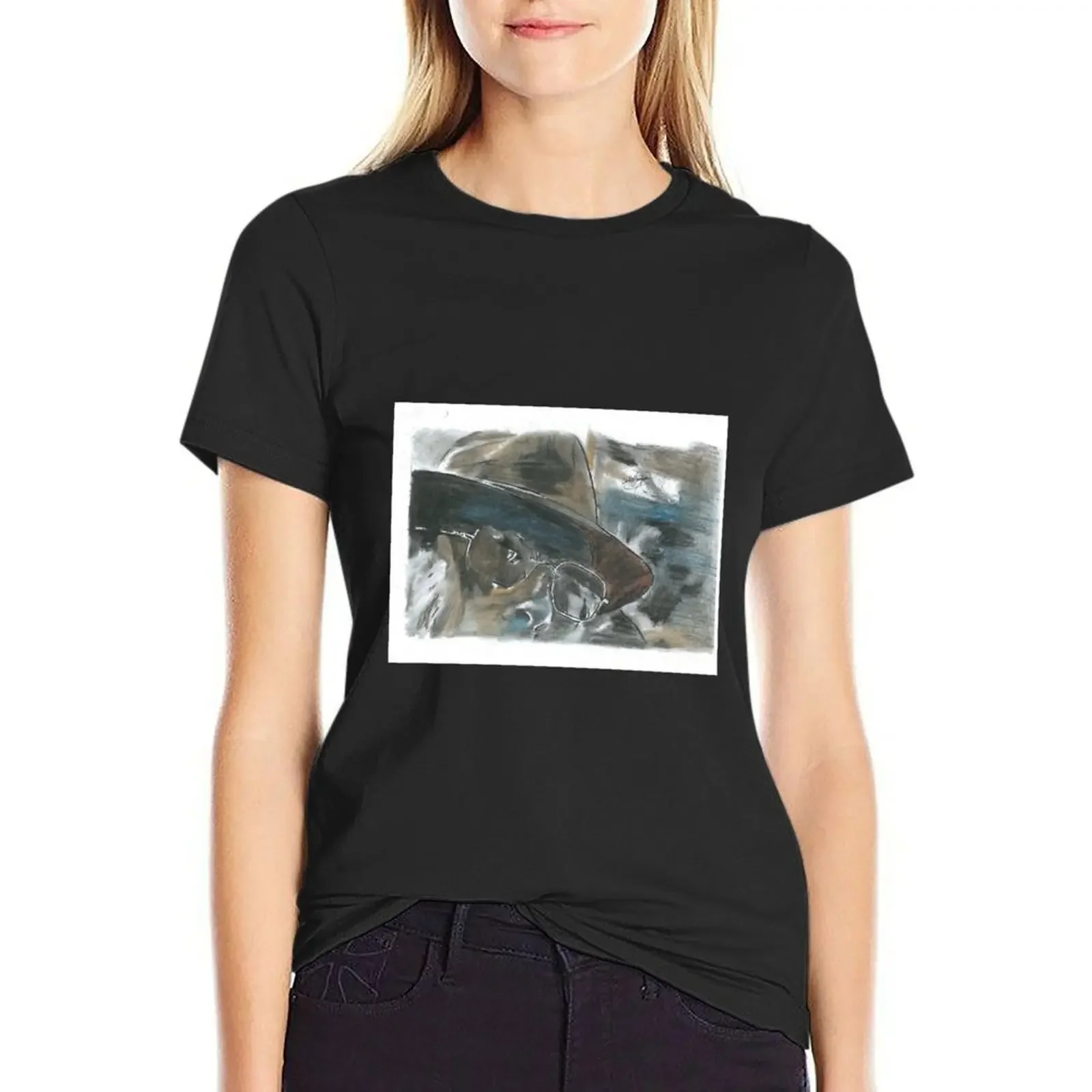 

Raymond Reddington Charcoal Drawing T-Shirt shirts graphic tees graphics new edition t shirts for Women