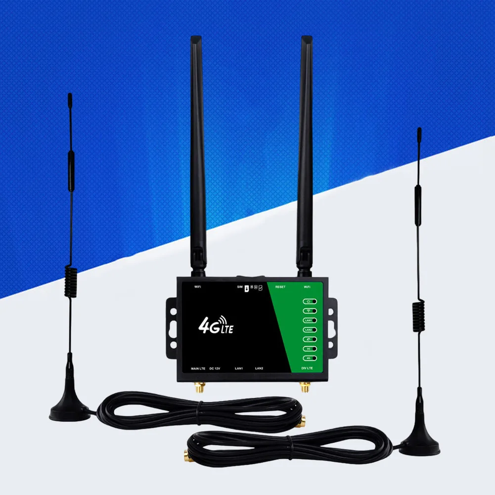 WiFi Router with SIM Card Slot 4 Antennas 4G Wireless Router 150Mbps Firewall Protection Home Router for Home Office Indoor