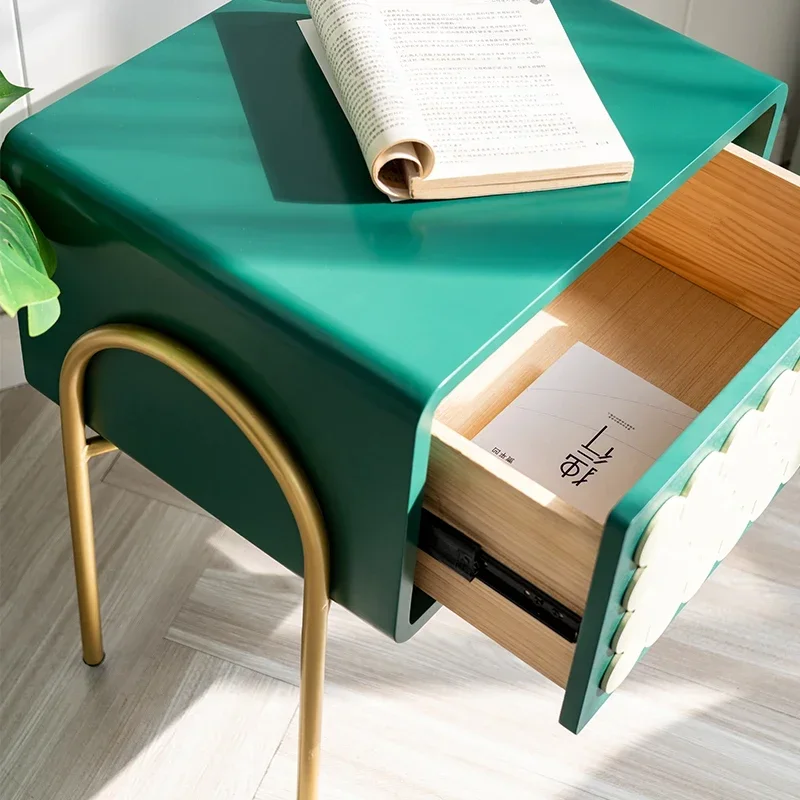 Bedside Table Bedroom Side Table Storage Organizer Biscuit Cabinet Living Room Sofa Mini Corner Table