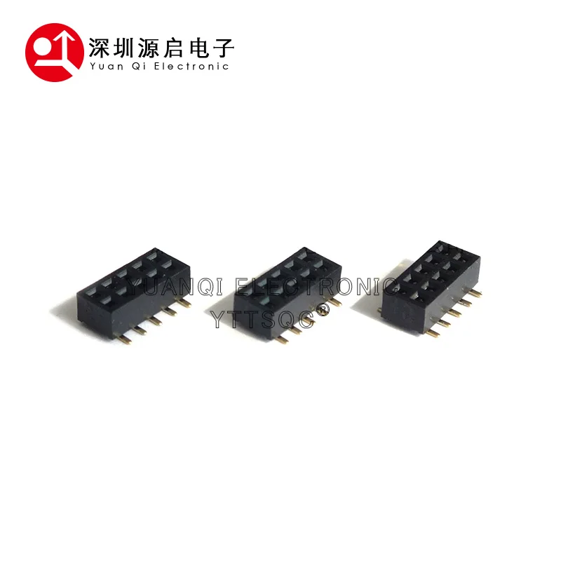 Perfil Bajo 1,27mm doble fila hembra Pin encabezado plástico altura 2,0 Pinheader PCB Socket SMT 2*3/4/5/6/10/12/15/9/2/8/50P 1U PA6T