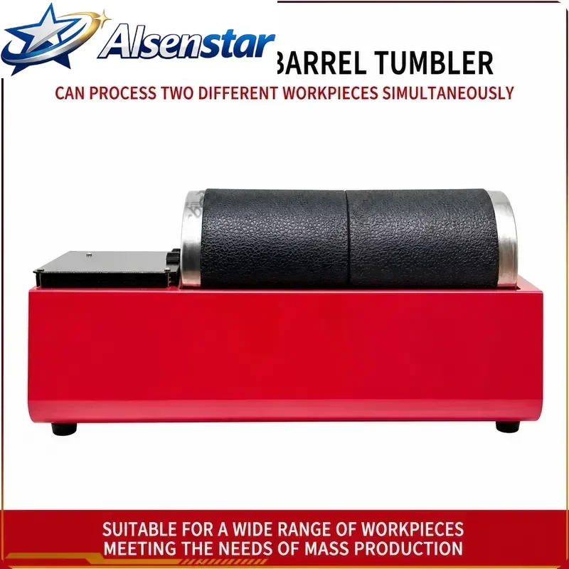 1L Capacity Mini Jewellery Rotary Polisher Jewelry Tumbler Polishing Machine with Glass Barrel for Gold Silver Jade Rock