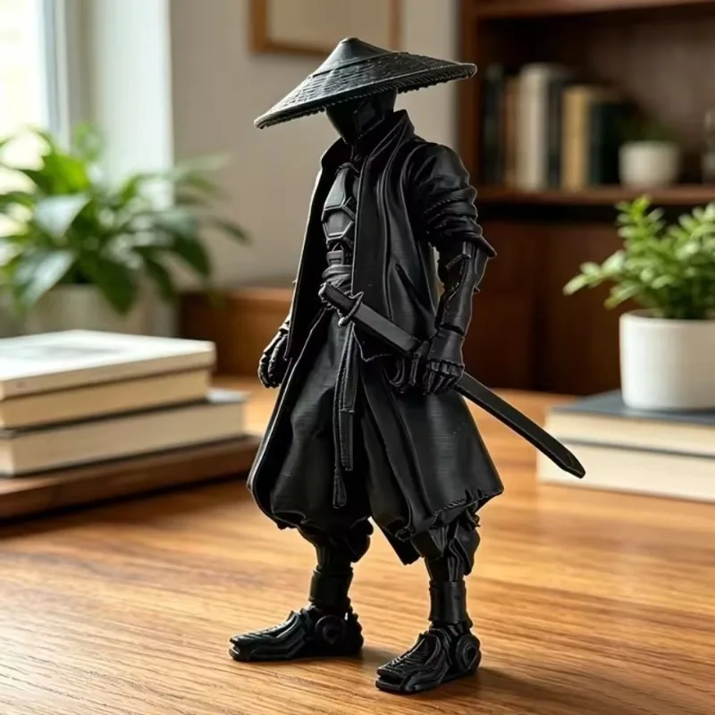 Novelty Funny Ninja Statue Decorative Model Creative Samurai Ornaments Multi-functional 3D Printed Warrior Ornament Home view 4