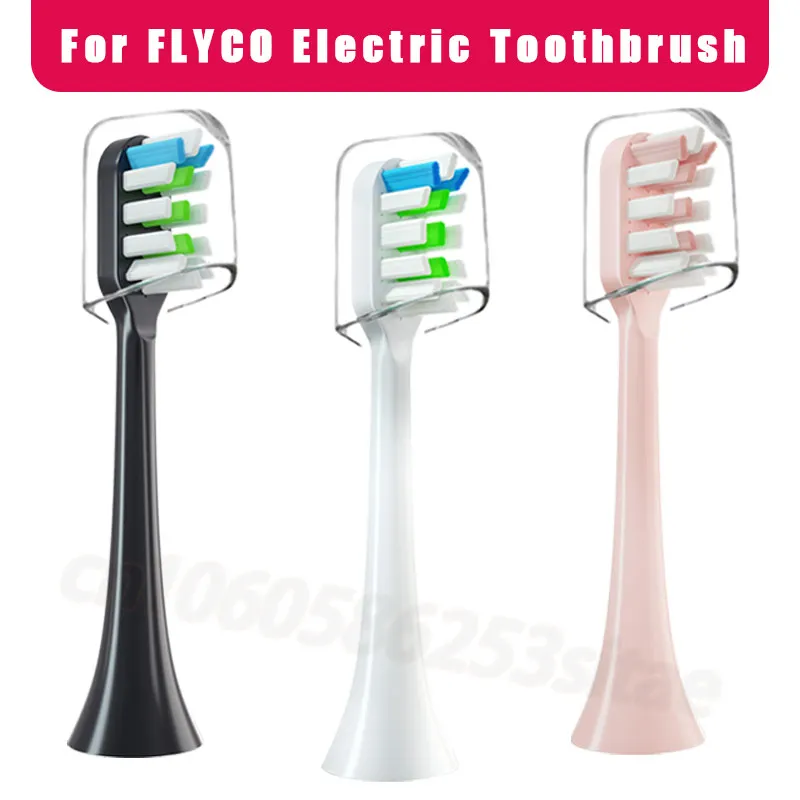 

For FLYCO Electric Toothbrush Heads TH01/FT7105/FT7106/FT7108/FT7205 Replacement Brush Heads DuPont Soft Bristles Vacuum Nozzles