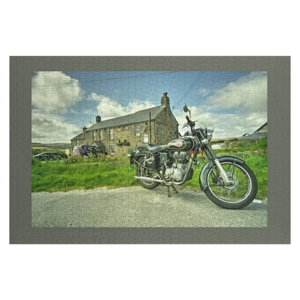 

Enfield Bullet at the Engine Inn Jigsaw Puzzle Wooden Animal Custom Wooden Gift Personalised Jigsaw Puzzle