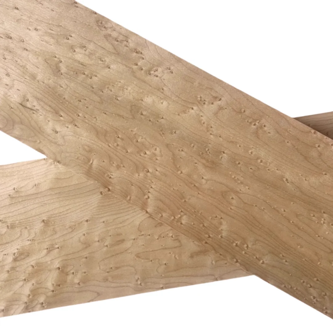 L:2meters Width:150mm 0.5mm Thick Natural Bird's Eye Maple Solid Veneer DIY Crafts Guitar Veneering Speaker Trim Car Interior