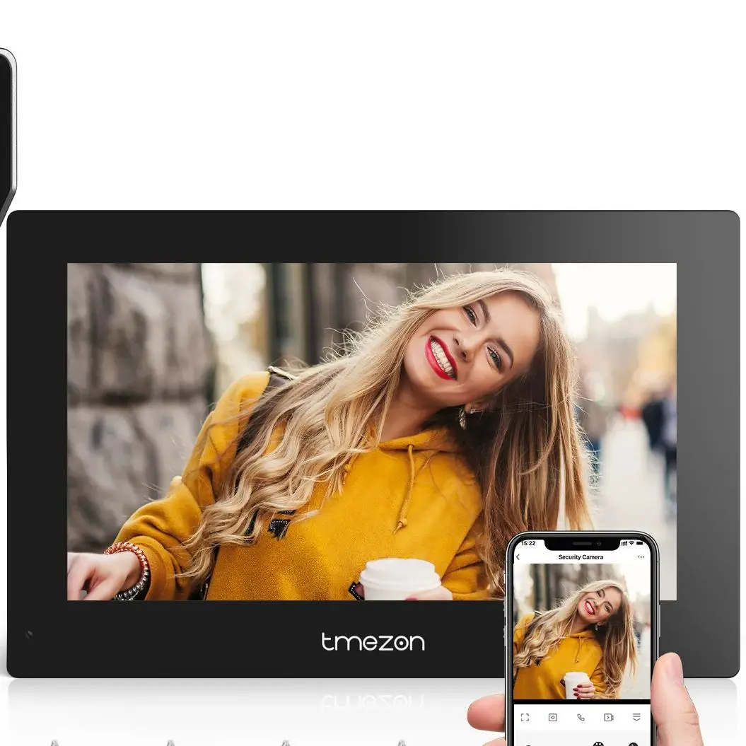 TMEZON AHD7 7inch 4 wire IP touch monitor (need to work with tmezon 4 wire 1080p doorbell , cannot buy alone)