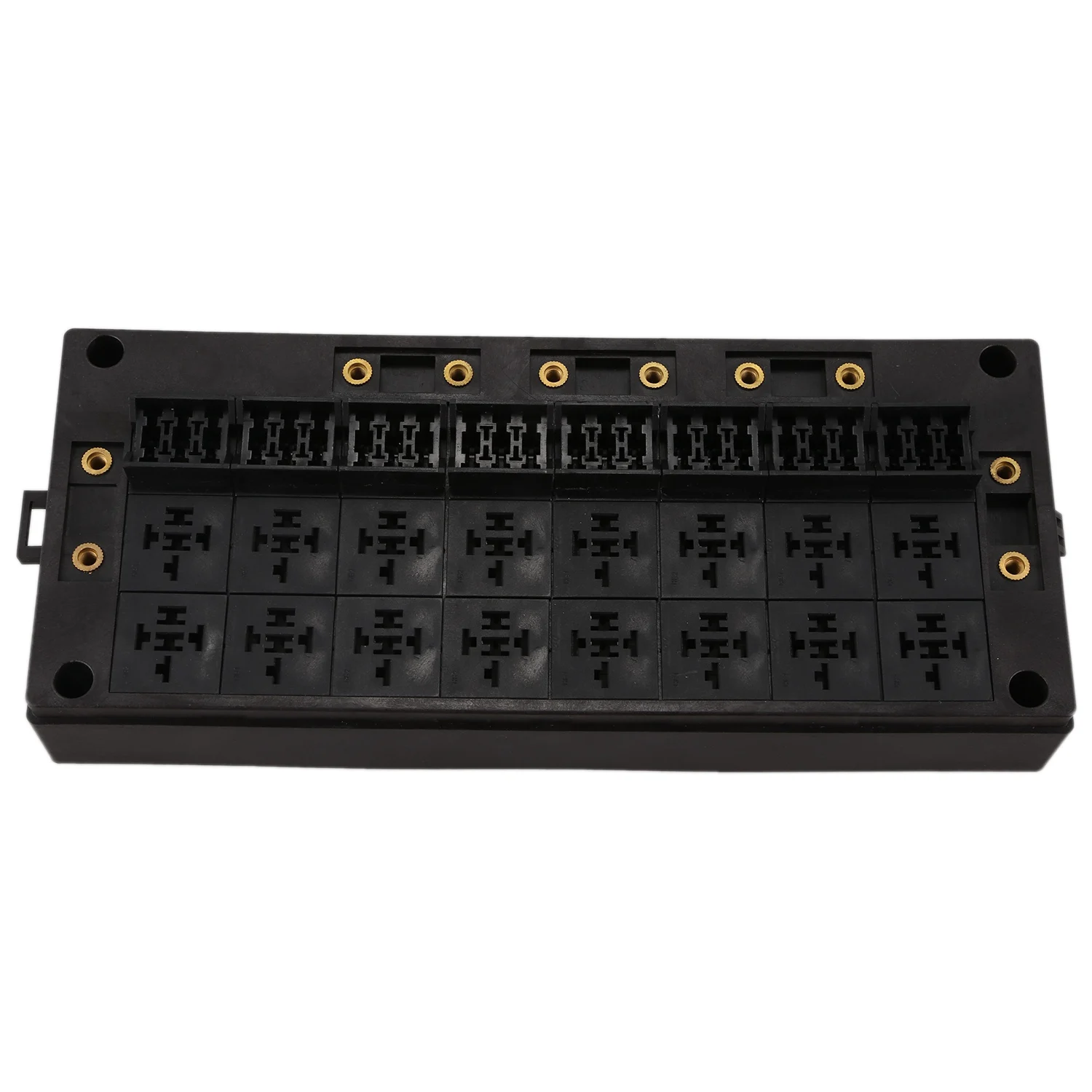 24-Way Auto Waterproof Blade Fuse Holder Box 16-Way Relay Socket Box Dust-Proof for Car Automotive Marine F