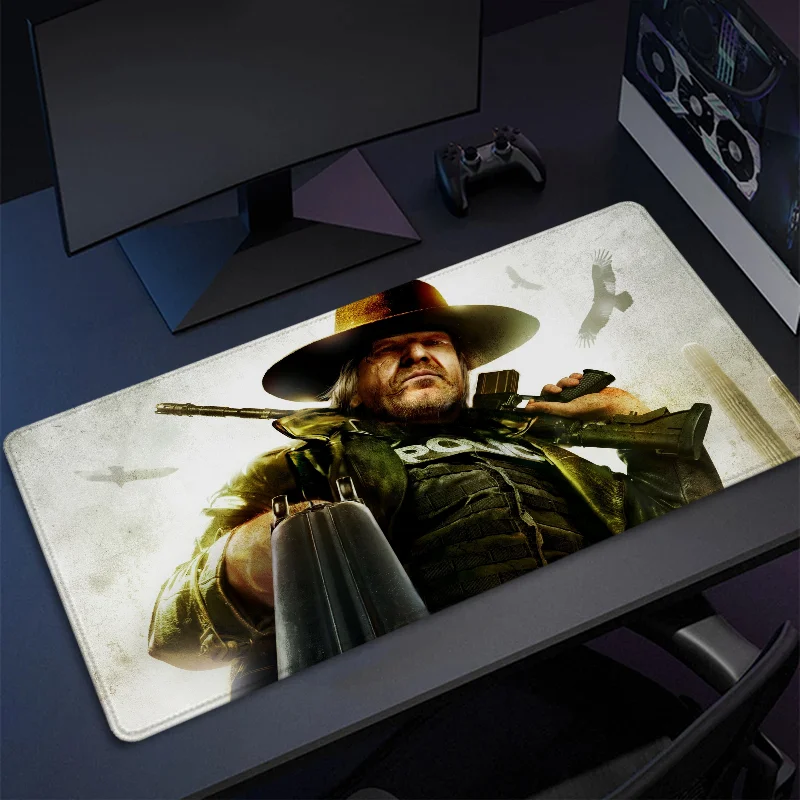 Game Cowboy Deskmat Desk Pad Mouse Gaming Accessories Mousepad Gamer Mats Mat Mause Anime Office Pads Pc Xxl Desktop Large Mice