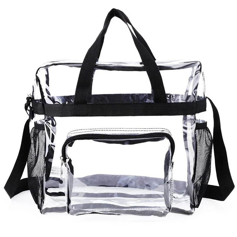 Travel PVC Cosmetic Bag Men Women Transparent Clear Zipper Shoulder Makeup Bag Organizer Wash Make Up Tote Handbags Toilery Case