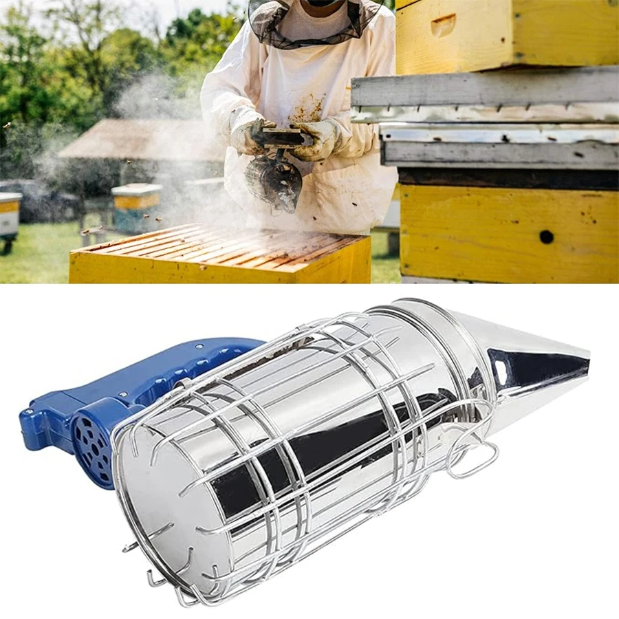 Beehive Smoker Durable Stainless Steel Electric Beehive Smoker  Detachable Beehive Smoker with Heat Shield Handle