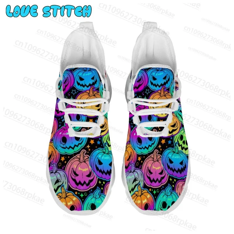 Halloween Jack-o'-Lantern Pattern Adult Shoes Unisex Breathable Comfort Anti-slip Daily Casual Footwear Free Shipping