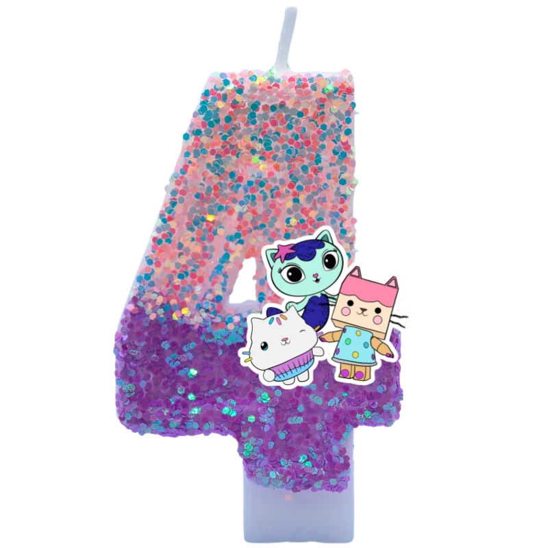 Niedliche Gabbys Dollhouse Nummer 0-9 Anime 3D-Kerze Kindergeburtstag Party Geburtstagstortenkerzen Baby-Shower-Party Geschenke – Detail 4