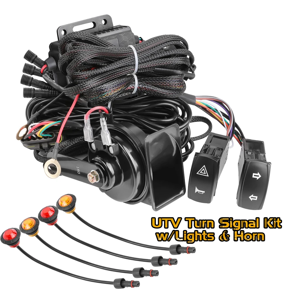 Turn Signal Kit for 24-25 Polaris RZR XP 1000 XP4 2024 Blinker Horn Street Legal Plug and Play OEM Rocker Switch Hazard Light