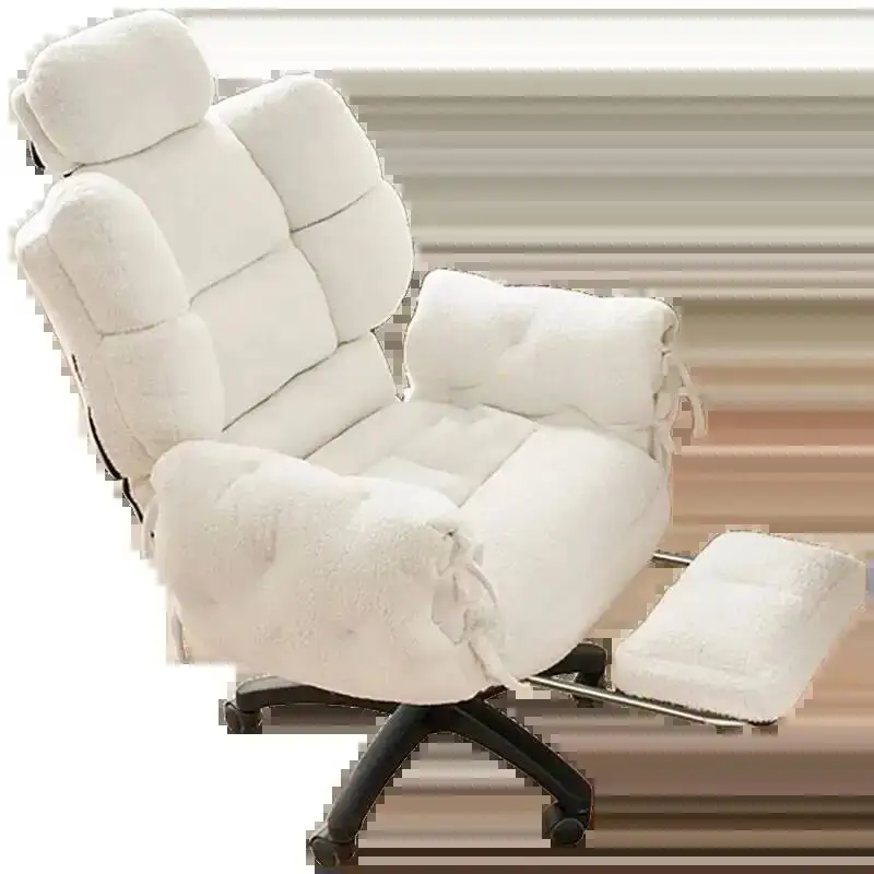 Ergonomic Chair Beige Home Luxury Office Footrest Computer Gaming Chair Back Cushion Sillas De Oficina Garden Furniture Sets