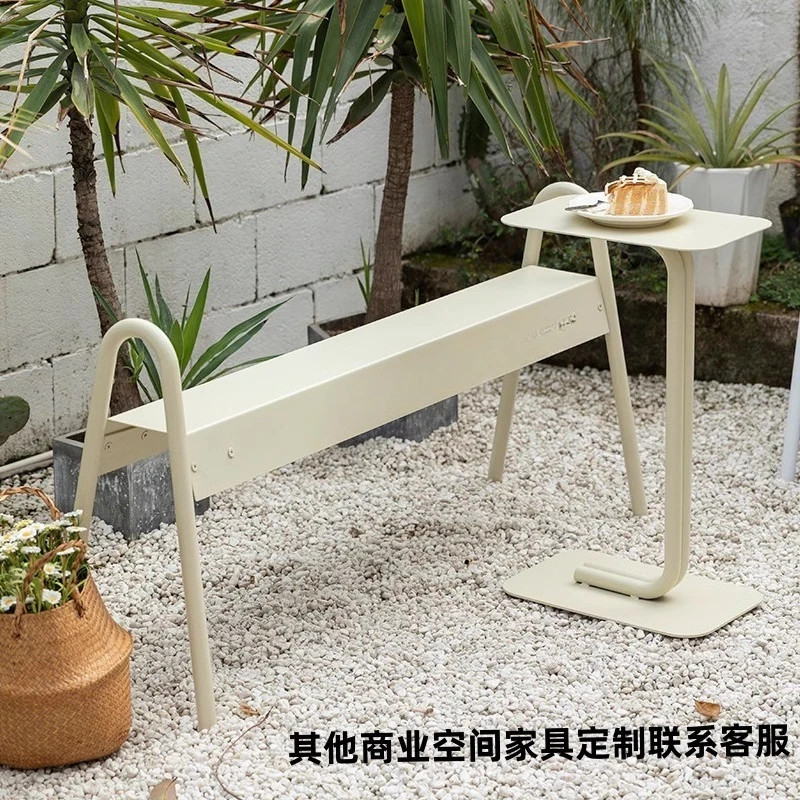 Creative Outdoor Bench for Parks Cafes Gyms and Malls Iron Art Rest Seat