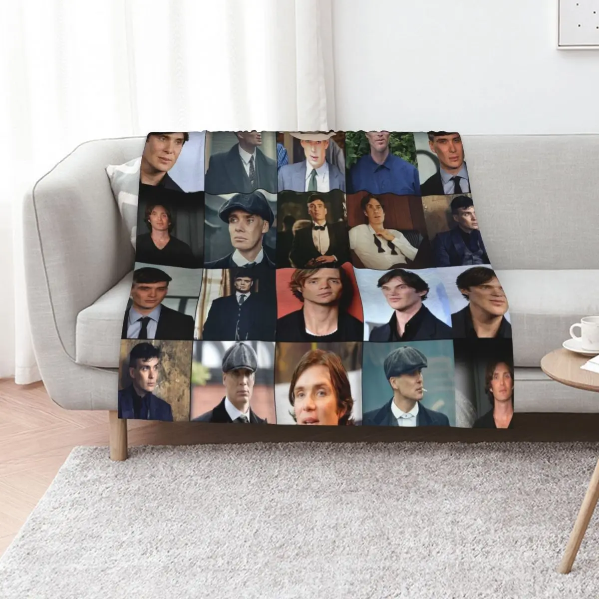 Cillian Murphy Photo Collage Throw Blanket Flannel Bed covers Plush Bed Fashionable Polar Flannels Blankets