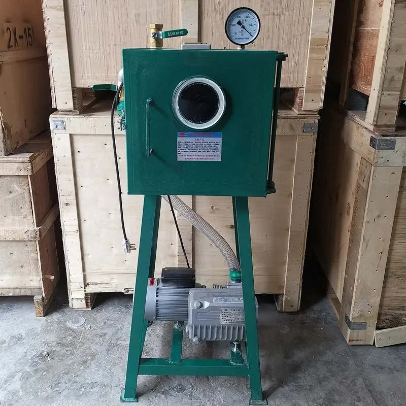Resin silicone vacuum defoaming machine, vacuum box with 2 rotary vane vacuum pump industrial glue defoaming machine