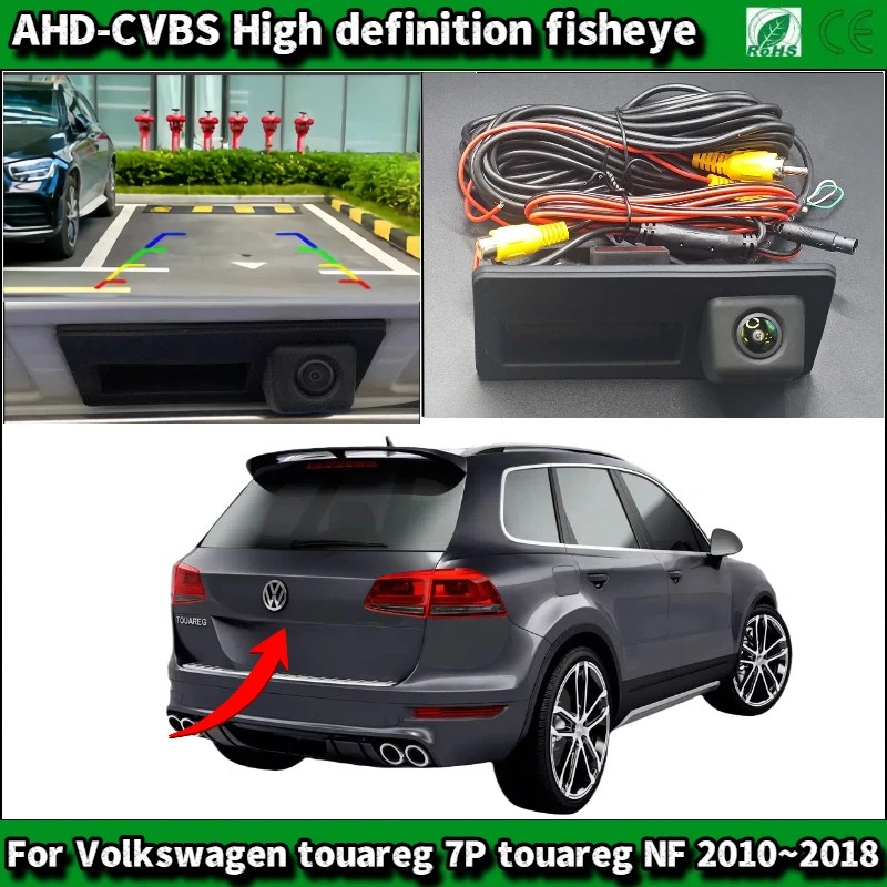 Car Trunk Handle Camera for Volkswagen Touareg 7P Touareg NF 2010~2018 Rear View Reversing Parking Backup Camera