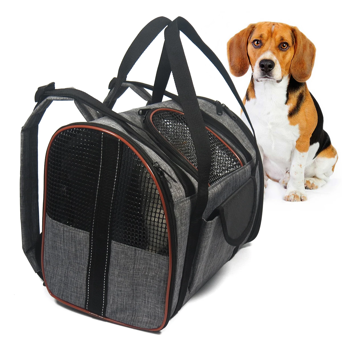 

Pet Carrier Breathable Mesh Dog Cat Backpack Outdoor Dog Carrier Bag Travel Handbag Portable Foldable Pet Supplies