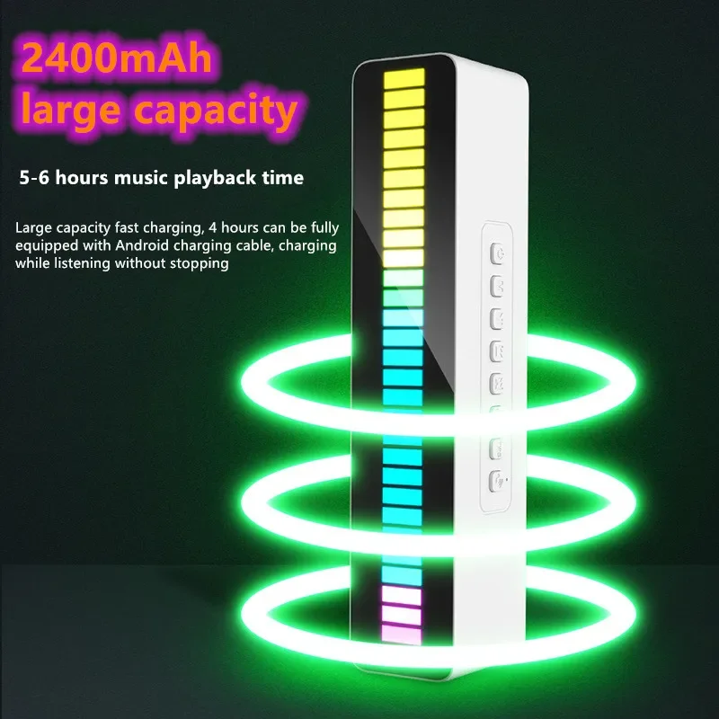 مكبر صوت بلوتوث لاسلكي متعدد الوظائف M8 RGB Light يدعم بطاقة FM ومكالمات صوتية ومضخم صوت TWS