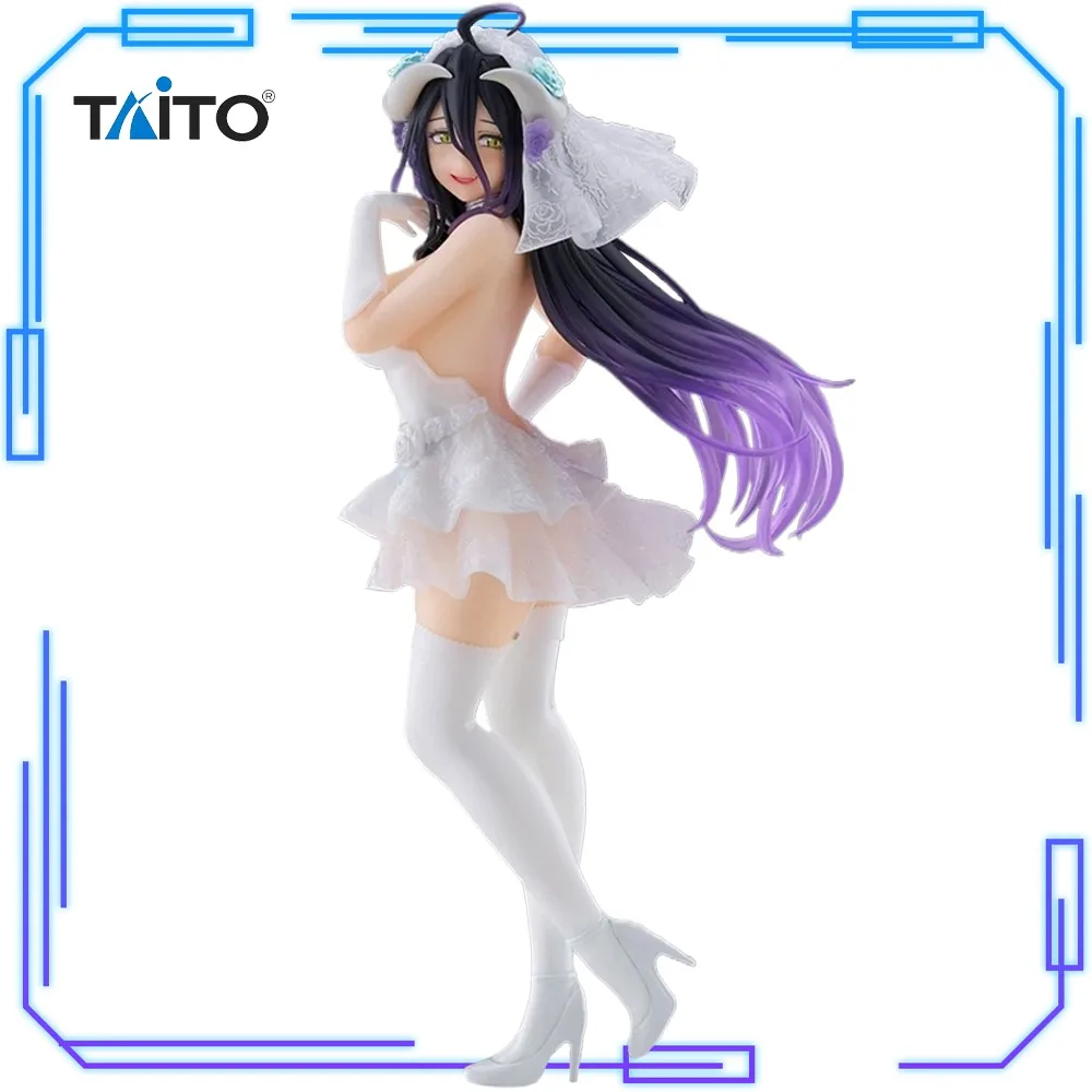 In Stock TAITO Original Genuine Anime Overlord IV Albedo Coreful Figure Wedding Ver. 18cm Collections Model Toy Figures Gift