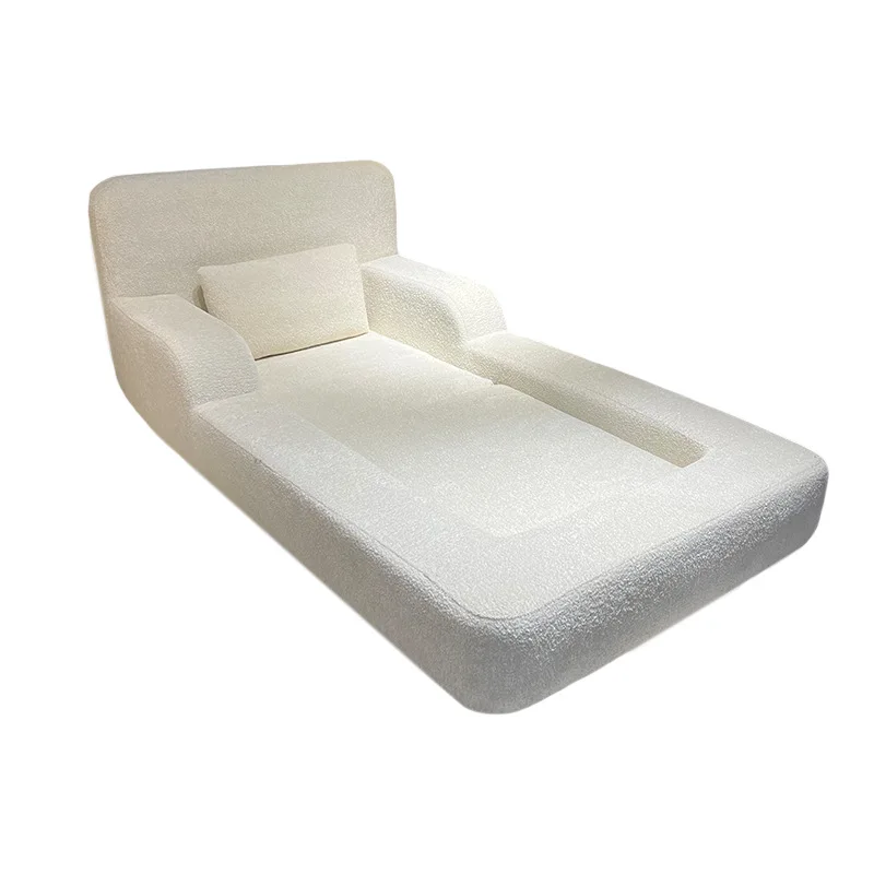Full Vacuum Compression Children's Bed Foldable L-Shaped Modern Simple Multi-Function Sitting Lying Dual-Use Flannel Sofa Bed