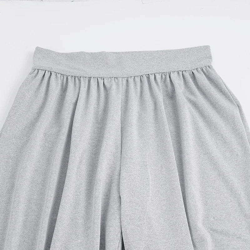 street casual style solid color simple and versatile cropped pants fashionable retro loose lantern pants