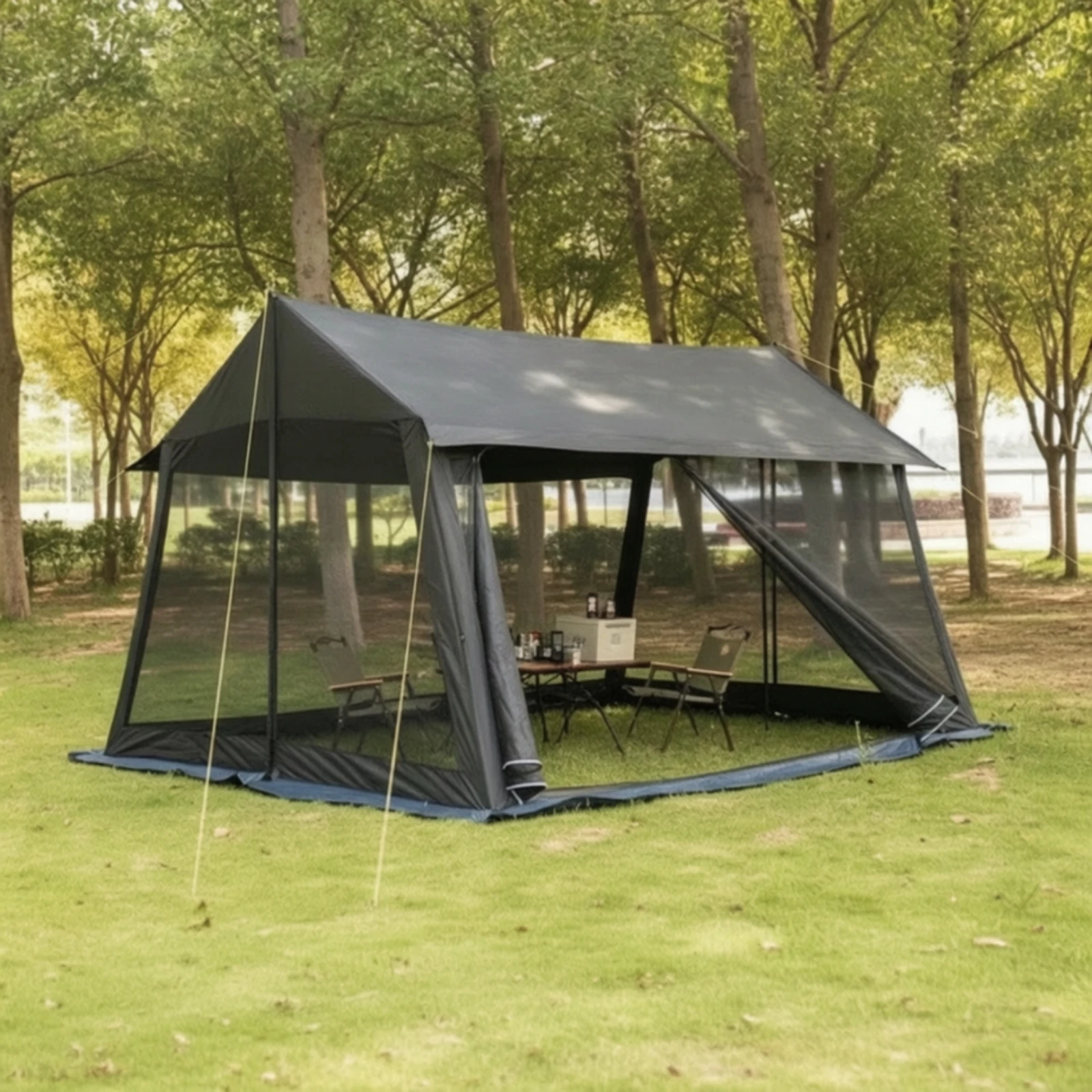 Screen Tent with Mesh Panels Ventilated Outdoor Canopy with Mesh Screen House Spacious Camping Shelter Large for Campers
