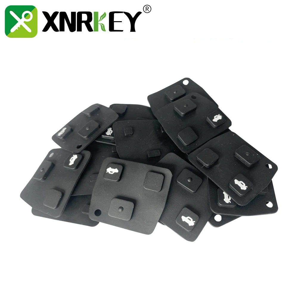 

XNRKEY 10/30/50/100 Pcs Replacement Remote Key Shell Silicone Rubber Repair Pad for Toyota Avensis Corolla Camry for Lexus Rav4