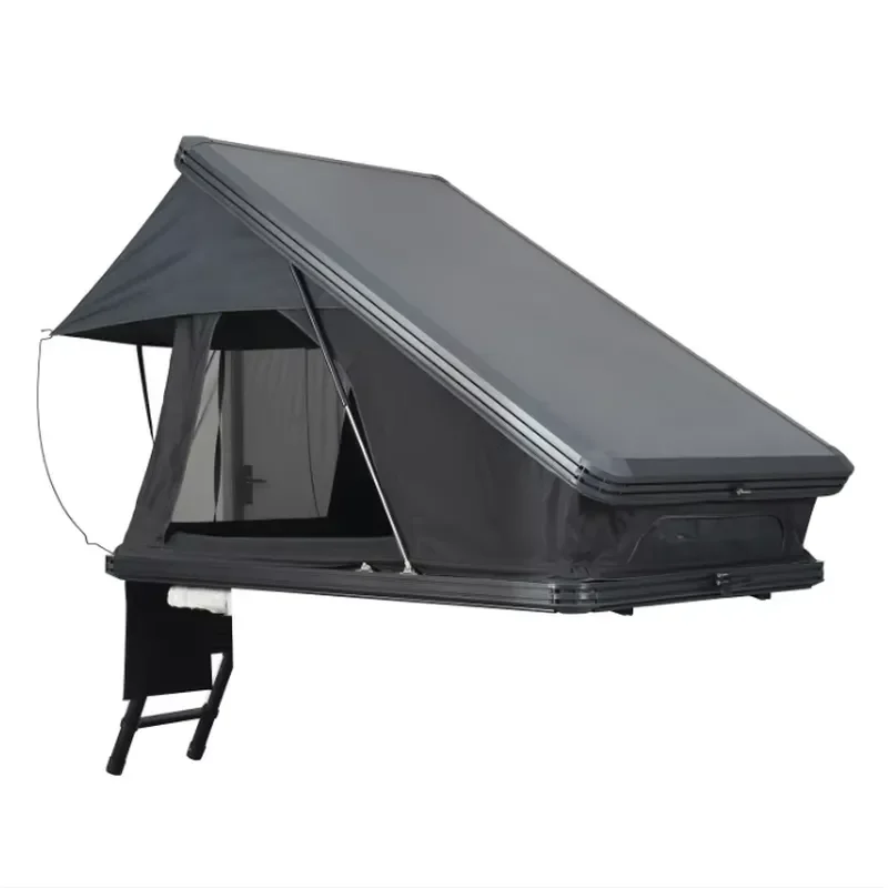 Portable Fold Out Roof Top Tent 270 Degree Fan Shaped Camping Canopy Black Coated Large Space Waterproof Outdoor Tent Awning