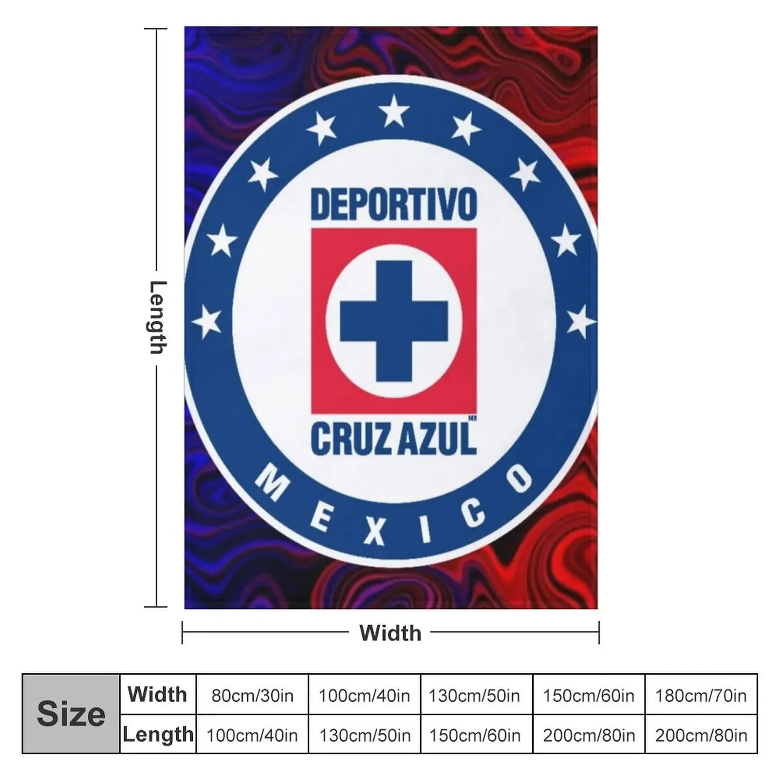 cruz azul Throw Blanket Thermals For Travel Bed linens Fluffys Large Blankets