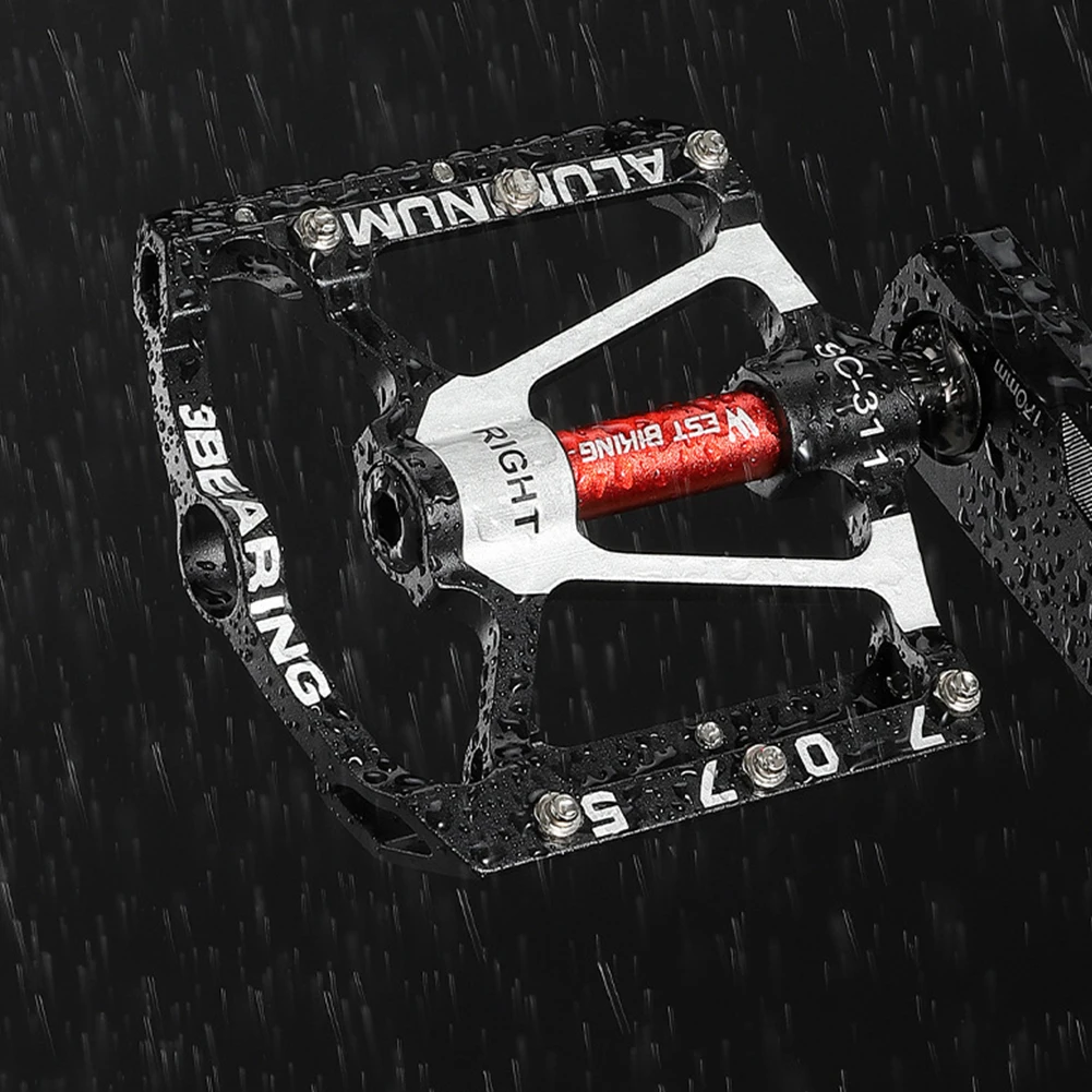 

2 шт. велосипедные педали с защитой от скольжения, 3 подшипника, сверхлегкие педали из алюминиевого сплава, широкие платформенные педали, аксессуары для велосипедов