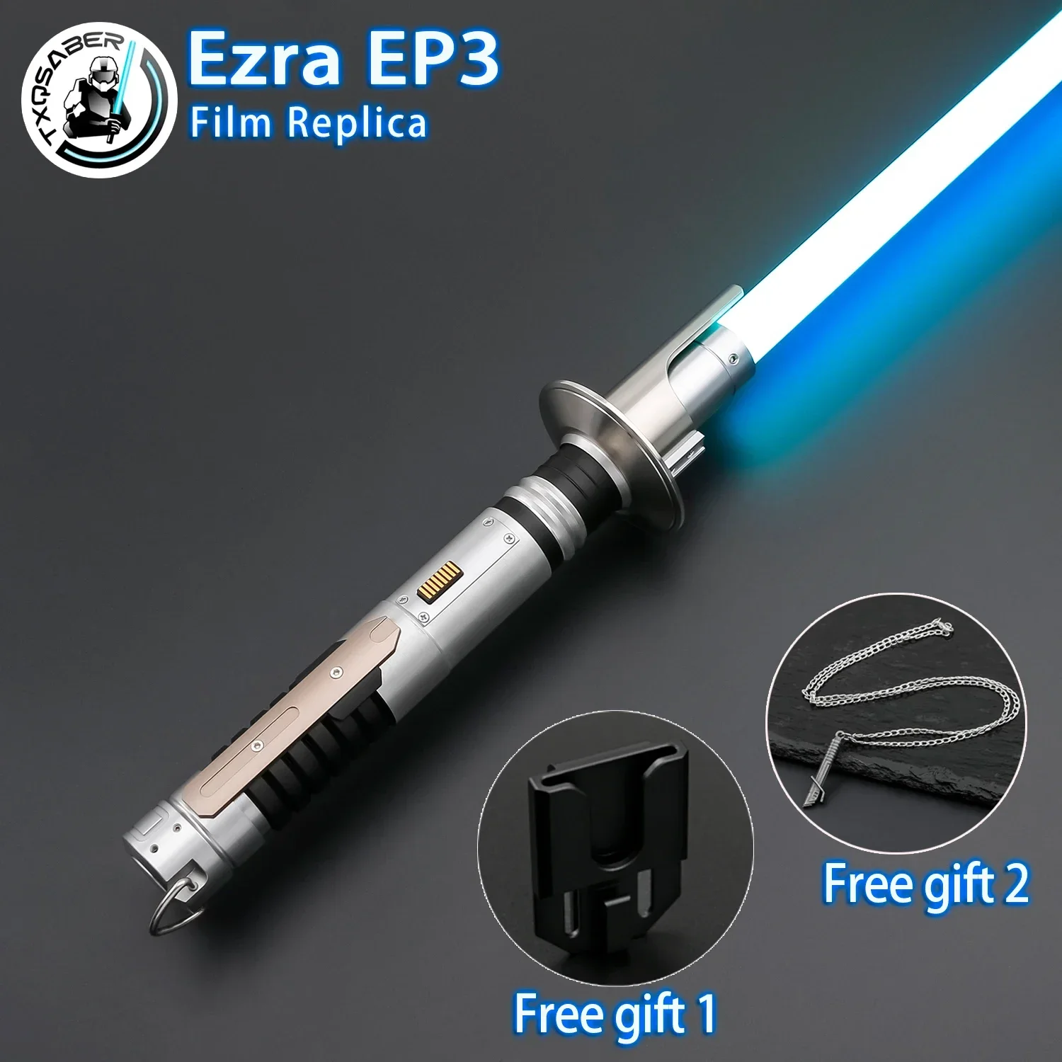 TXQSABER Ezra EP3 100% Replica Lightsaber Metal Hilt Heavy Dueling Proffie 2.2 Light Sword SNV4 Neo Pixel Laser Cosplay Gift