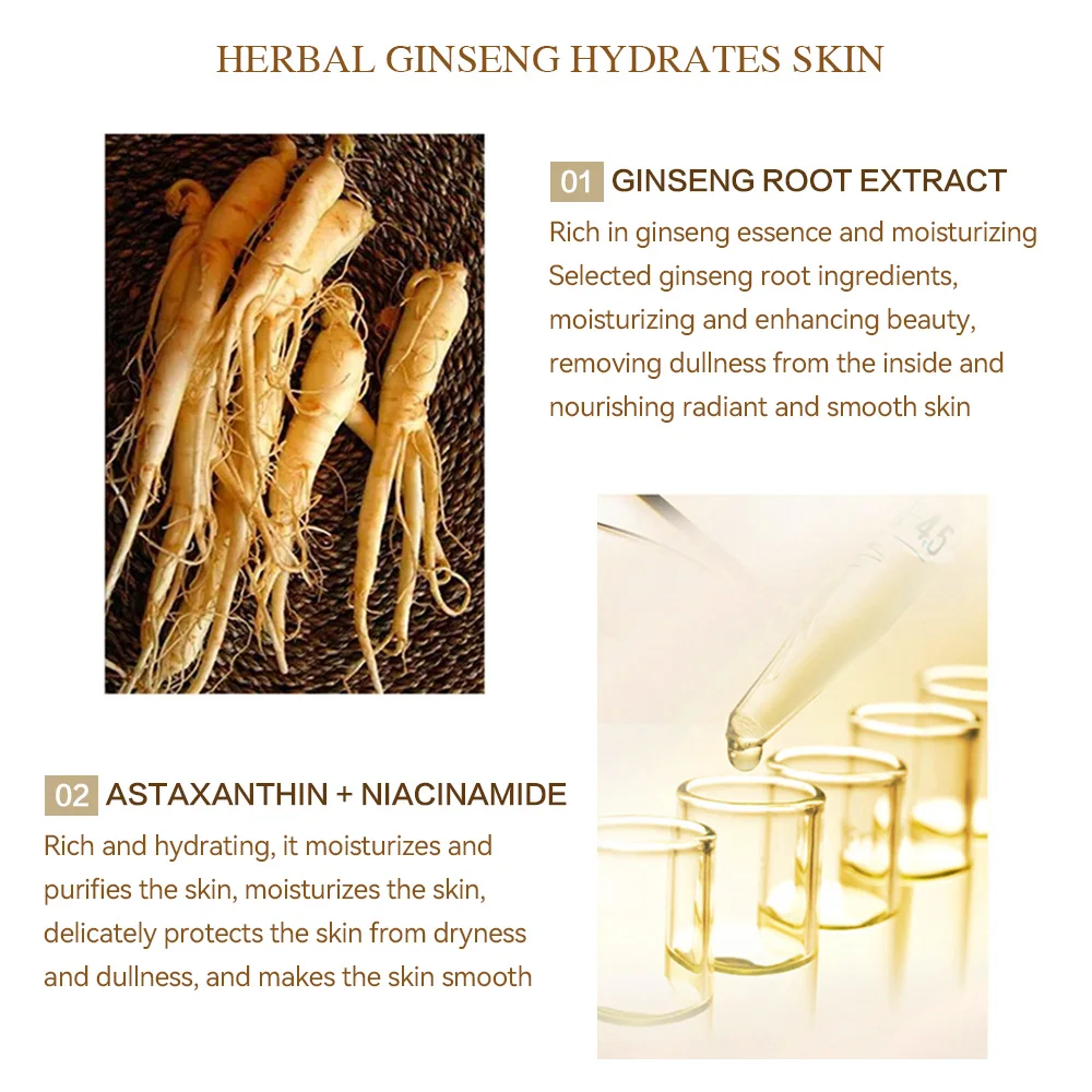 Ginseng Essence Polypeptide Essential Oil Gold Polypeptide Smoothes Wrinkles Essence Tighten Loose Skinreduce Fine Lines