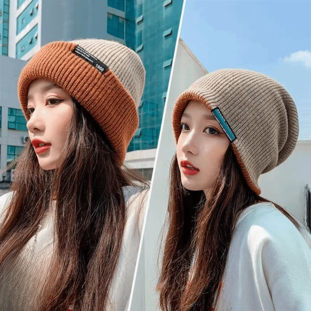 

Comfortable Korean Style Knitted Hat Thickened Soft Warm Cold Hat Breathable Polyester All-match Hat Female Use