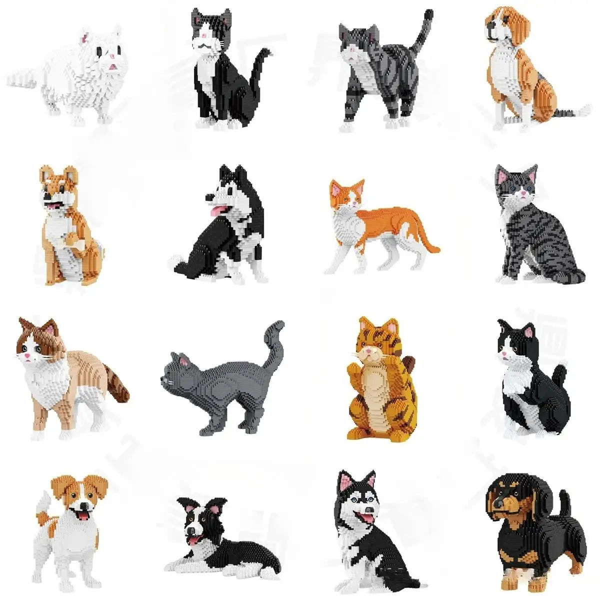 Balody Mini Blocks Animal Dog Cat DIY Building Toy Dachshund Shiba Inu Bully Corgi Ragdoll Micro Bricks Girl Gifts Pet Shop