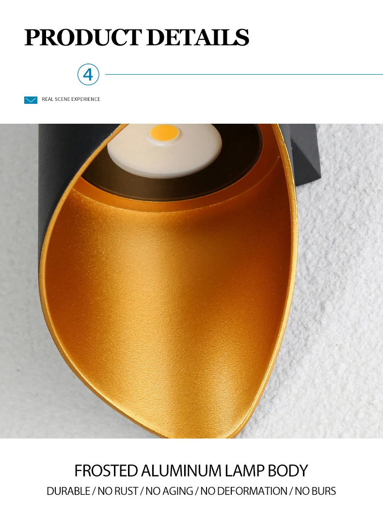 Modern Nordic Spiral Design LED Wall Lamp 6W 3000K Indoor Outdoor Waterproof Sconce Light for Home Decor